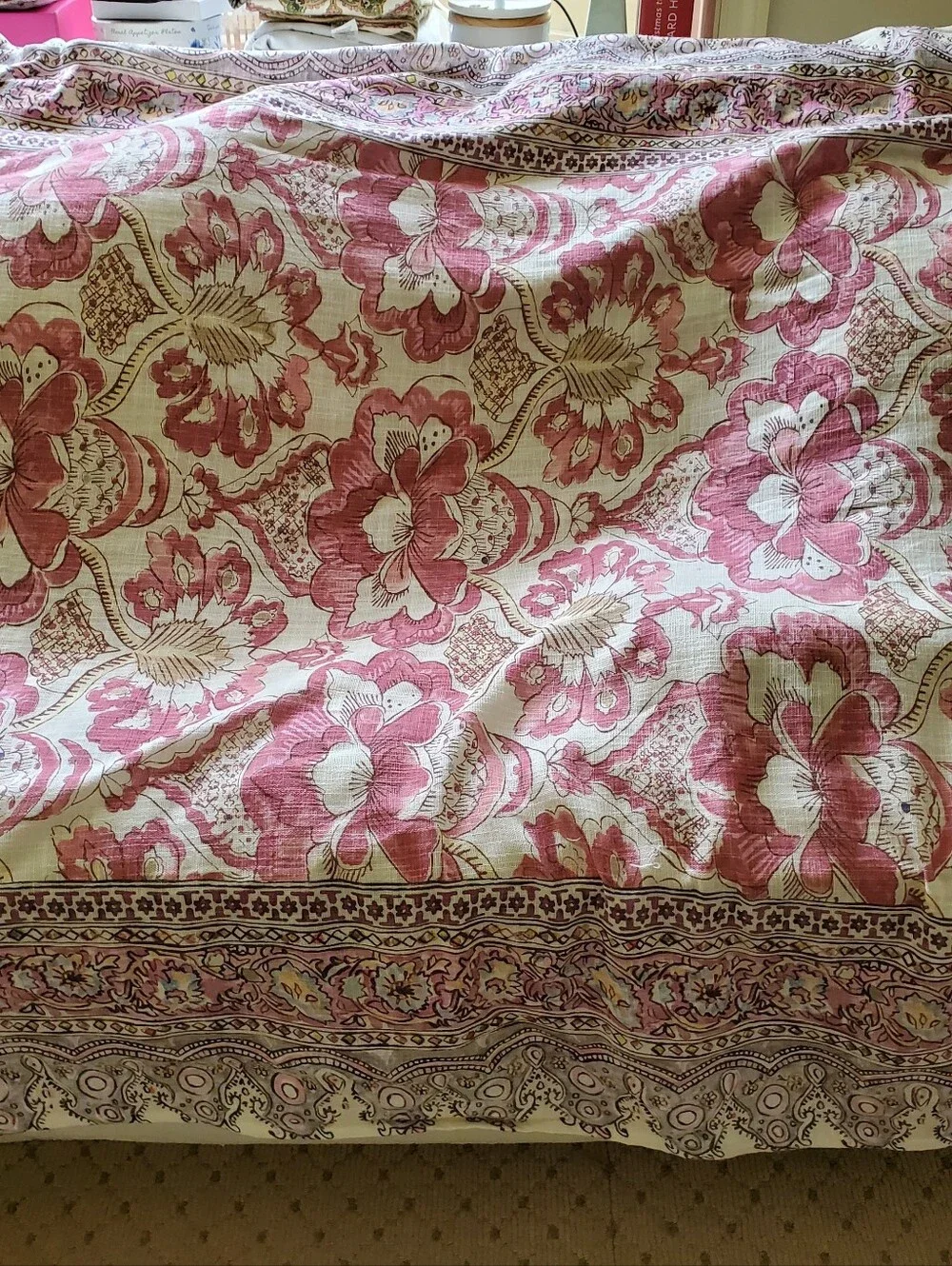 Anthropologie Zadie Curtains Panels Set of 2 96x50 Paisley Floral Boho Drapes
